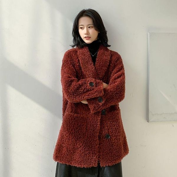women's fur & faux women 2021 winter fashion genuine lamb coats female warm sheep shearing jackets ladies mid-long casual loose outerwe, Black
women's fur & faux women 2021 winter fashion genuine lamb coats female warm sheep shearing jackets ladies mid-long casual loose outerwe, Black