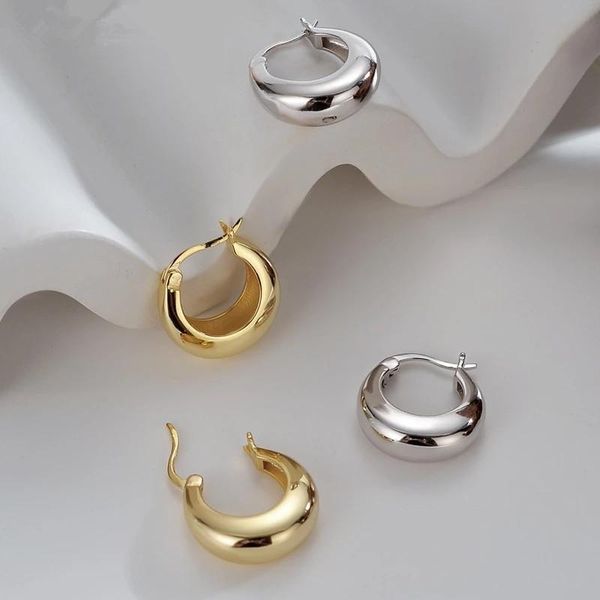 hoop & huggie 925 sterling silver punk circle earrings for women glossy personality french ear buckle eh1042, Golden;silver
hoop & huggie 925 sterling silver punk circle earrings for women glossy personality french ear buckle eh1042, Golden;silver
