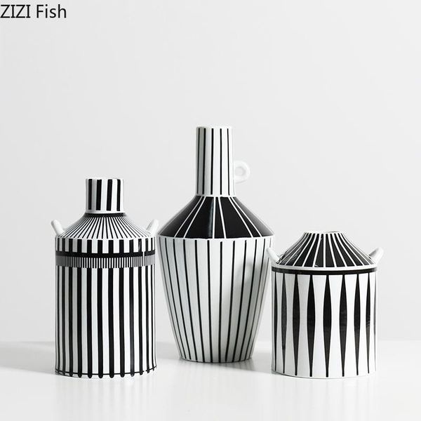 vases modern classic black and white ceramic vase small caliber flower arrangement simple porcelain crafts living room decoration
vases modern classic black and white ceramic vase small caliber flower arrangement simple porcelain crafts living room decoration
