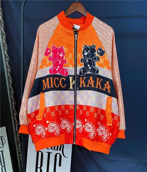 women's jackets european spring autumn loose cartoon sequin printed baseball uniform jacket coats women fashion streetwear 2021, Black;brown
women's jackets european spring autumn loose cartoon sequin printed baseball uniform jacket coats women fashion streetwear 2021, Black;brown