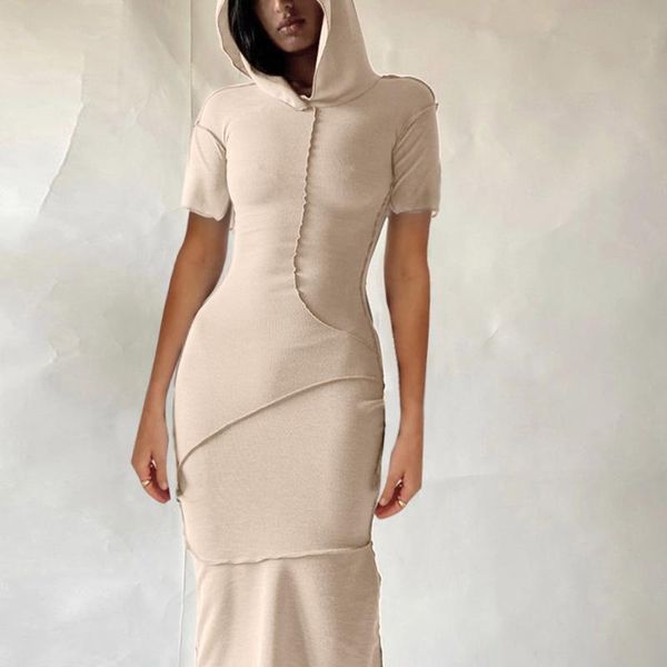women's swimwear punk style long dress summer soild color stitching hooded slim maxi plus size elegant bag hip party dresses, White;black
women's swimwear punk style long dress summer soild color stitching hooded slim maxi plus size elegant bag hip party dresses, White;black