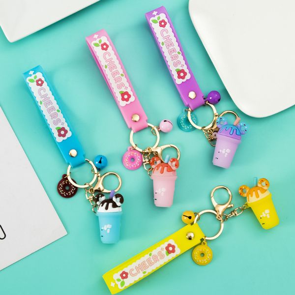 creative keyrings cute ice cream milk tea cup keychain fashion accessories couple backpack pendant key holder small gifts dhl, Silver
creative keyrings cute ice cream milk tea cup keychain fashion accessories couple backpack pendant key holder small gifts dhl, Silver