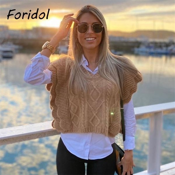 foridol knitted sweater women ruffle vintage sleeveless v neck brown waistcoat thick autumn winter twist vest pullover, Black;white
foridol knitted sweater women ruffle vintage sleeveless v neck brown waistcoat thick autumn winter twist vest pullover, Black;white
