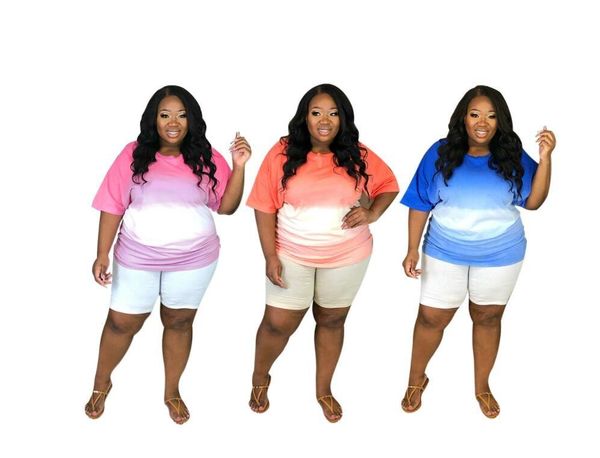 women's tracksuits cutubly plus size xl-5xl two piece set suit fashion loose gradient printed women t-shirt solid color shorts summer 2, Gray
women's tracksuits cutubly plus size xl-5xl two piece set suit fashion loose gradient printed women t-shirt solid color shorts summer 2, Gray