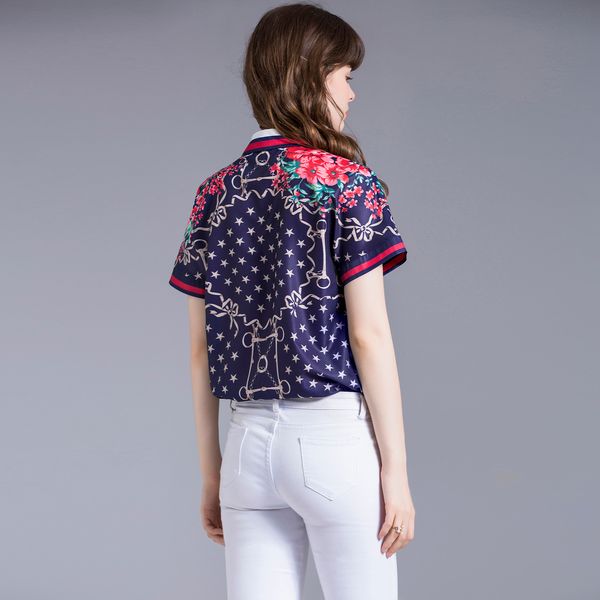 summer blouse women's single-breasted shirts printed short sleeve lady shirt mujer ta8833 frbu, White
summer blouse women's single-breasted shirts printed short sleeve lady shirt mujer ta8833 frbu, White