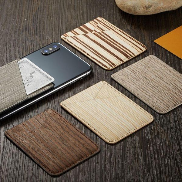 card holders 28gd wood pattern holder cell phone wallet pocket sticker adhesive pouch case, Brown;gray
card holders 28gd wood pattern holder cell phone wallet pocket sticker adhesive pouch case, Brown;gray