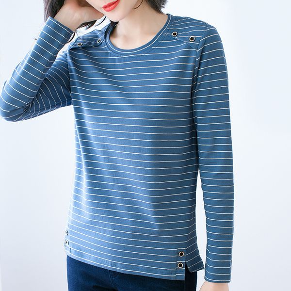 2021 new cotton long sleeve o-neck stripe casual t-shirt women fashion clothes large -4xl avtr, White
2021 new cotton long sleeve o-neck stripe casual t-shirt women fashion clothes large -4xl avtr, White