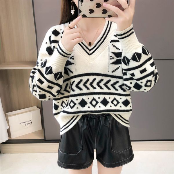 female pullovers loose blouses sweater female winter korean sweater female sweater 1wnd, White;black
female pullovers loose blouses sweater female winter korean sweater female sweater 1wnd, White;black
