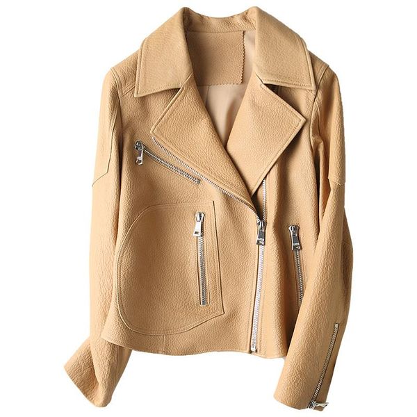 women's leather & faux kmetram real jacket sheepskin coat female spring-fall korean bomber women coats and jackets chaqueta mujer my279, Black
women's leather & faux kmetram real jacket sheepskin coat female spring-fall korean bomber women coats and jackets chaqueta mujer my279, Black