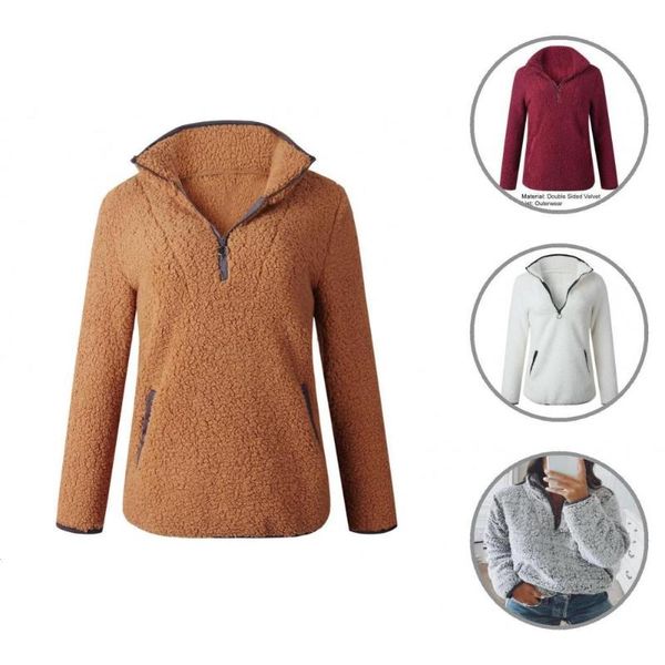 women's hoodies & sweatshirts thickened skin-friendly zipper neck pockets fluffy sweatshirt for outdoor, Black
women's hoodies & sweatshirts thickened skin-friendly zipper neck pockets fluffy sweatshirt for outdoor, Black