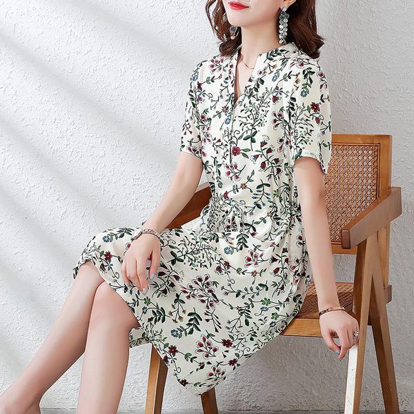 plus size dresses french style short sleeve fashion knee length women's dress v-neck floral clothes female vintage print, Black
plus size dresses french style short sleeve fashion knee length women's dress v-neck floral clothes female vintage print, Black