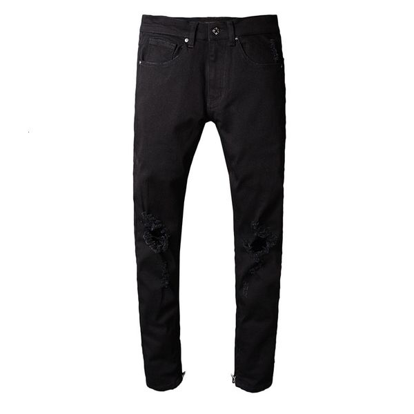 2021 new men's male trousers high street casual mens black ripped beggar jeans fashion slim denim pants ibhk, Blue
2021 new men's male trousers high street casual mens black ripped beggar jeans fashion slim denim pants ibhk, Blue