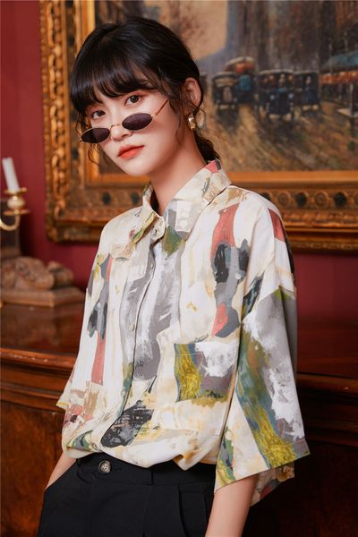 2021 new summer short sleeve women and blouses button up loose korean shirt fashion print blouse oxm2, White
2021 new summer short sleeve women and blouses button up loose korean shirt fashion print blouse oxm2, White