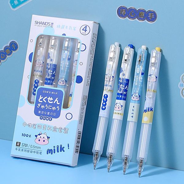 gel pens 4pcs/box creative stationery milky cow pen cartoon 0.5mm black ink writing tool wholesale kawaii school supplies
gel pens 4pcs/box creative stationery milky cow pen cartoon 0.5mm black ink writing tool wholesale kawaii school supplies