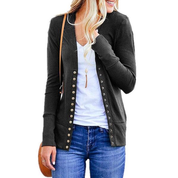 women's hoodies & sweatshirts uumaysari boutique fashion leisure long sleeve v-neck knitting button solid color autumn and winter lady, Black
women's hoodies & sweatshirts uumaysari boutique fashion leisure long sleeve v-neck knitting button solid color autumn and winter lady, Black