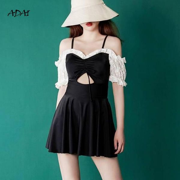 vintage ruffled collar off shoulder swimwear one piece swimsuit women bodysuit monokini patchwork hollow out bathing suit
vintage ruffled collar off shoulder swimwear one piece swimsuit women bodysuit monokini patchwork hollow out bathing suit