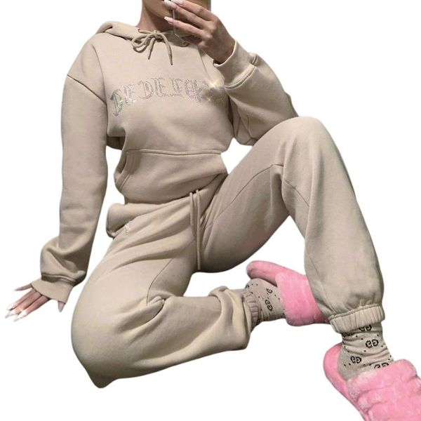 women's two piece pants women casual autumn spring warm fleece tracksuit hooded sweatshirt + trousers set chic letter print elastic wai, White
women's two piece pants women casual autumn spring warm fleece tracksuit hooded sweatshirt + trousers set chic letter print elastic wai, White