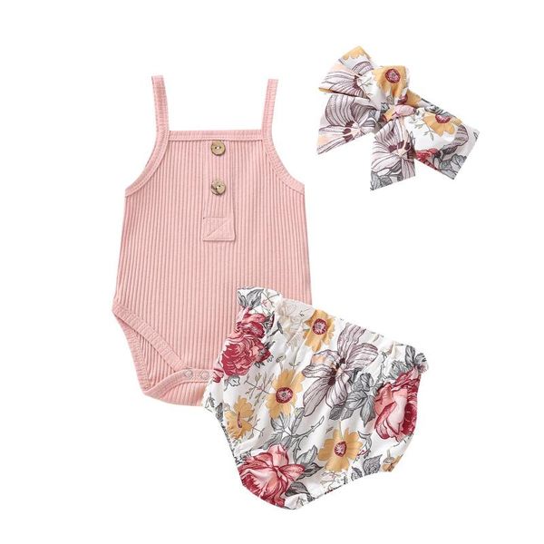 clothing sets kids baby girls 3-piece outfit set sleeveless romper+floral print shorts+headband, White
clothing sets kids baby girls 3-piece outfit set sleeveless romper+floral print shorts+headband, White