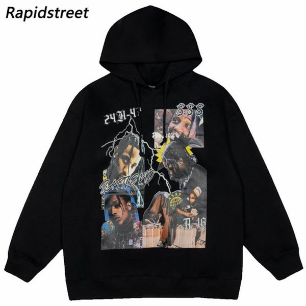 men's hoodies & sweatshirts 2021 men hoodie sweatshirt hip hop streetwear graphic print hooded pullover harajuku cotton fleece loose sw, Black
men's hoodies & sweatshirts 2021 men hoodie sweatshirt hip hop streetwear graphic print hooded pullover harajuku cotton fleece loose sw, Black