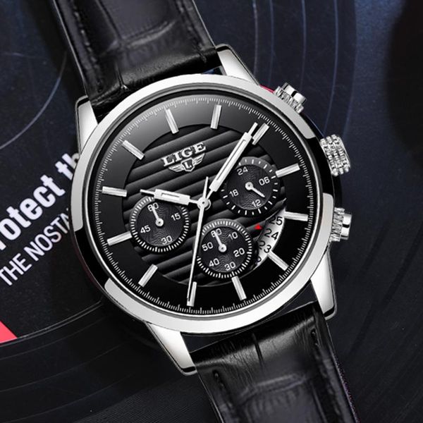 wristwatches business mens watches lige 2021 leather sport chronograph quartz watch men waterproof clock relogio masculino, Slivery;brown
wristwatches business mens watches lige 2021 leather sport chronograph quartz watch men waterproof clock relogio masculino, Slivery;brown