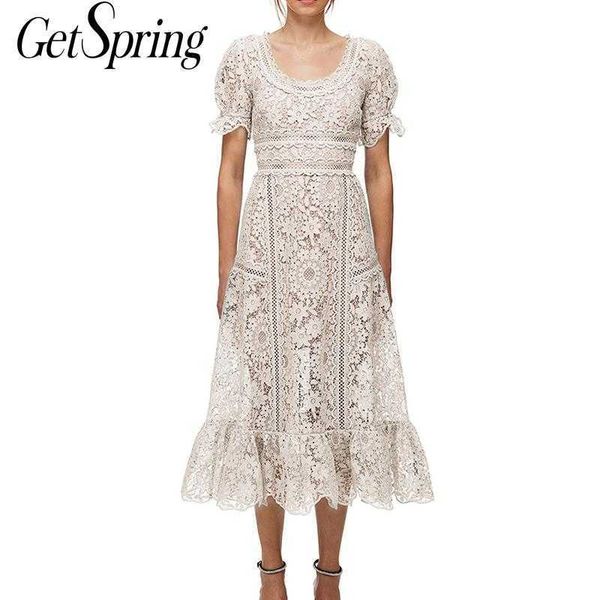 getspring women dress puff sleeve hollow out lace mermaid dresses short plus size long white vintage 210601, Black;gray
getspring women dress puff sleeve hollow out lace mermaid dresses short plus size long white vintage 210601, Black;gray