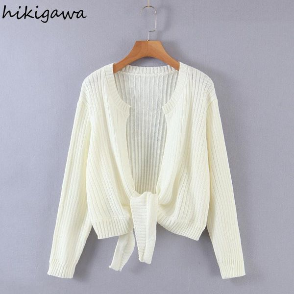 women's knits & tees hikigawa cardigan korean o neck long sleeve knotted sweater women autumn solid lazy jumpers loose casual knitting, White
women's knits & tees hikigawa cardigan korean o neck long sleeve knotted sweater women autumn solid lazy jumpers loose casual knitting, White