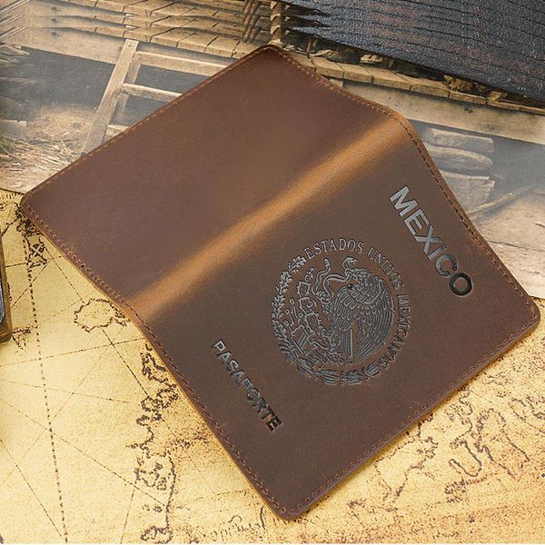 card holders personalized genuine leather mexico passport cover crazy horse wallet men business family case for, Brown;gray
card holders personalized genuine leather mexico passport cover crazy horse wallet men business family case for, Brown;gray