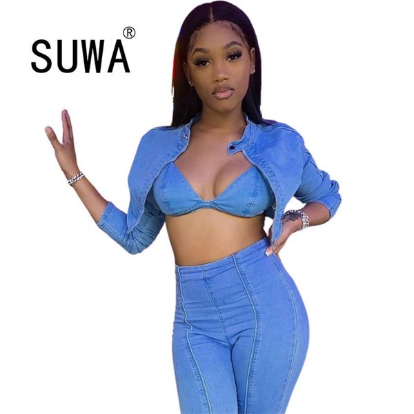 women autumn winter long sleeve zipper up short denim jackets streetwear jeans coats without bra woman party night club outfits 210525, White
women autumn winter long sleeve zipper up short denim jackets streetwear jeans coats without bra woman party night club outfits 210525, White
