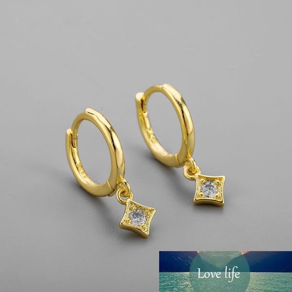 925 sterling silver rhombus cz hoop earring for women men minimalist geometric jewelry, Golden;silver
925 sterling silver rhombus cz hoop earring for women men minimalist geometric jewelry, Golden;silver