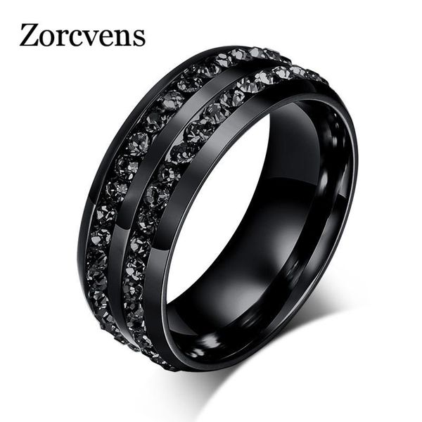 cluster rings modyle male punk vintage black stainless steel jewelry two rows cz stone wedding ring for man woman, Golden;silver
cluster rings modyle male punk vintage black stainless steel jewelry two rows cz stone wedding ring for man woman, Golden;silver
