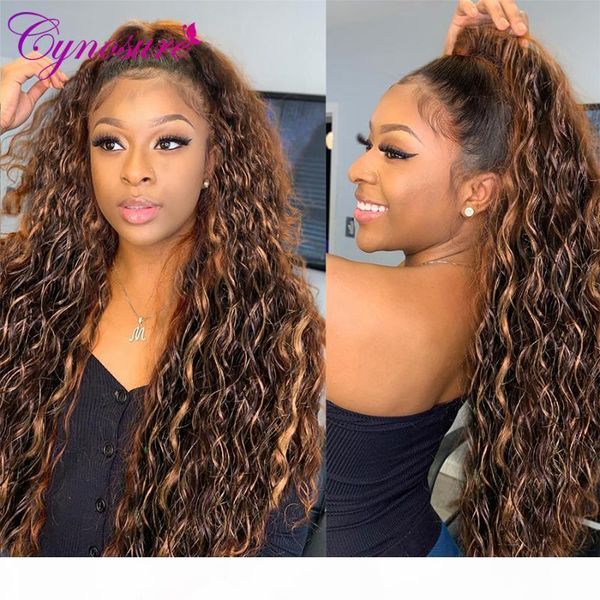 cynosure t part hd transparent lace front human hair wigs for women highlight ombre brazilian water wave hair lace frontal wigs, Black;brown
cynosure t part hd transparent lace front human hair wigs for women highlight ombre brazilian water wave hair lace frontal wigs, Black;brown