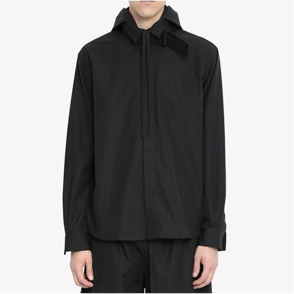men's casual shirts spring and autumn hooded tassel high collar long sleeve shirt belt elastic adjustable black loose, White;black
men's casual shirts spring and autumn hooded tassel high collar long sleeve shirt belt elastic adjustable black loose, White;black