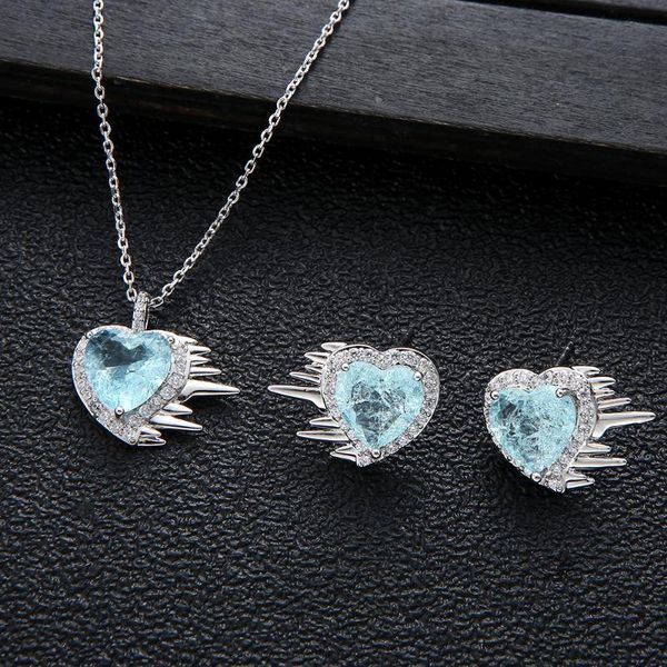 earrings & necklace luxury charms heart earring set for women full cubic zircon wedding bridal dubai dangle d1569, Silver
earrings & necklace luxury charms heart earring set for women full cubic zircon wedding bridal dubai dangle d1569, Silver