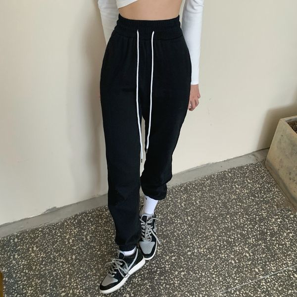 2021 ol elastic drawstring high waist harem pants women new autumn winter solid sportwear casual sweatpants loose trousers vg94, Black;white
2021 ol elastic drawstring high waist harem pants women new autumn winter solid sportwear casual sweatpants loose trousers vg94, Black;white