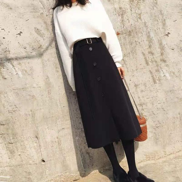 casual female trousers 2021 autumn and winter plus custom size high waist mid-length thin skirt from line to 4ic8, Black
casual female trousers 2021 autumn and winter plus custom size high waist mid-length thin skirt from line to 4ic8, Black