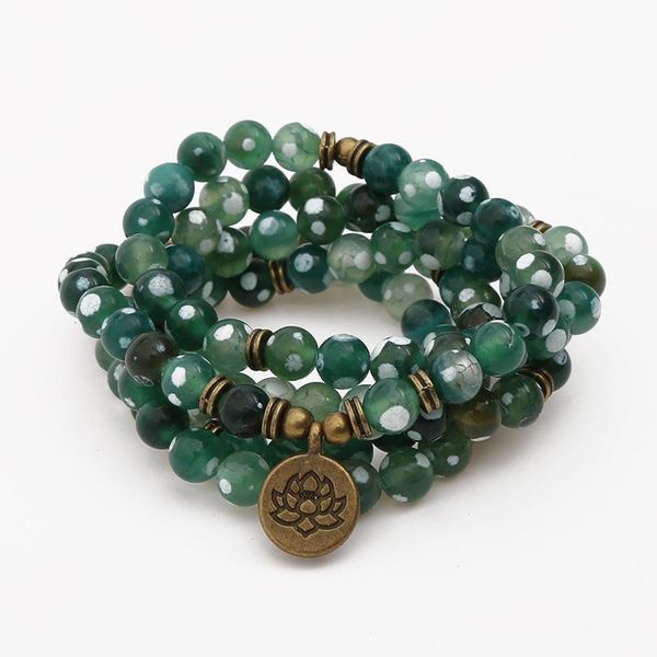 beaded, strands arrival natural green fire onyx bracelet 108 mala stone beads lotus pendant chakra yoga healing wholesale, Black
beaded, strands arrival natural green fire onyx bracelet 108 mala stone beads lotus pendant chakra yoga healing wholesale, Black