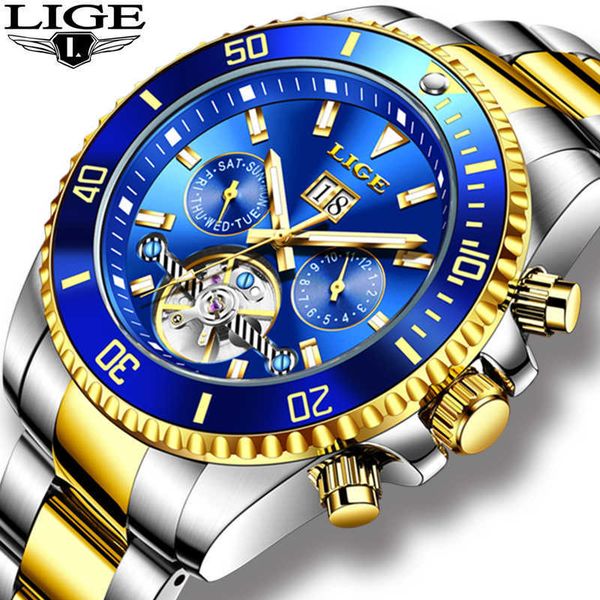 lige fashion mens watches luxury mechanical watch men all steel waterproof clock date week wristwatch 210527, Slivery;brown
lige fashion mens watches luxury mechanical watch men all steel waterproof clock date week wristwatch 210527, Slivery;brown