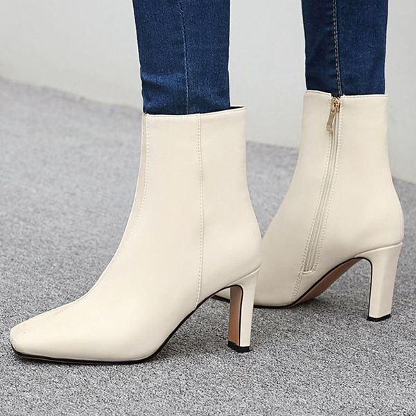 boots arden furtado 2021 spring autumn winter fashion square head chunky heels beige black ankle zipper matin 43
boots arden furtado 2021 spring autumn winter fashion square head chunky heels beige black ankle zipper matin 43