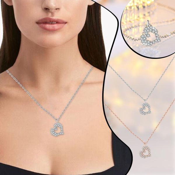 pendant necklaces elegant creative temperament love heart necklace women's vintage chain 2021 fashion accessories jewelry gift, Silver
pendant necklaces elegant creative temperament love heart necklace women's vintage chain 2021 fashion accessories jewelry gift, Silver
