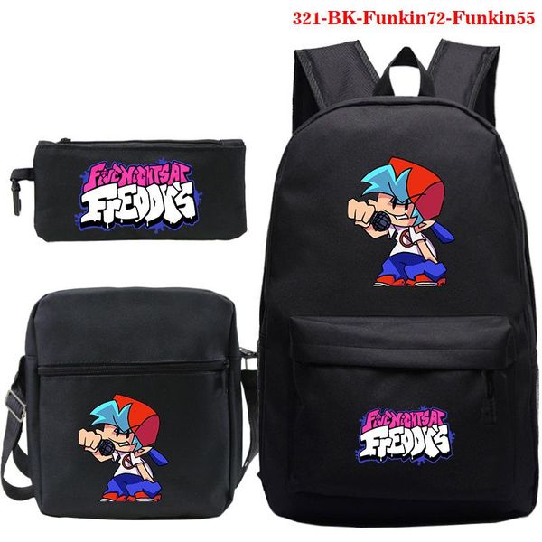 backpack children mochila 3pcs set friday night funkin school for girls boys bag zipper rucksack video game print bagpack
backpack children mochila 3pcs set friday night funkin school for girls boys bag zipper rucksack video game print bagpack