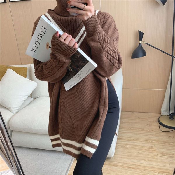 gate south korea east autumn and winter new fake two pieces knock personality design trick split high collar loose minority sweater fema, White;black
gate south korea east autumn and winter new fake two pieces knock personality design trick split high collar loose minority sweater fema, White;black
