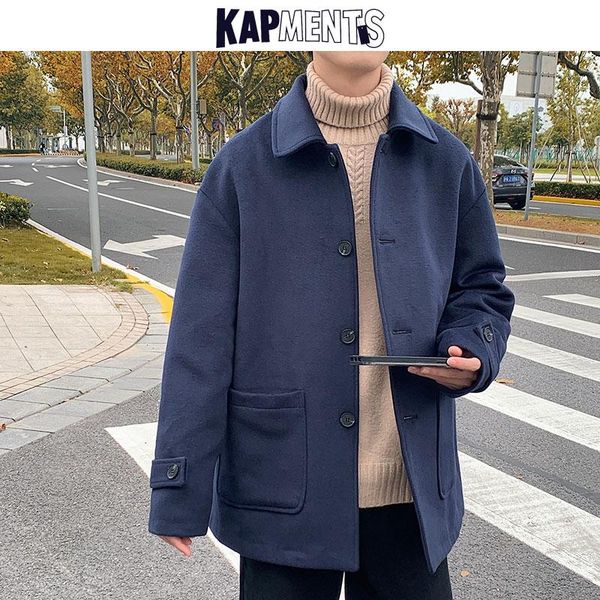 kapments winter men solid korean wool coat harajuku jacket 2021 mens fashions streetwear trench coats man casual vintage jackets, Black
kapments winter men solid korean wool coat harajuku jacket 2021 mens fashions streetwear trench coats man casual vintage jackets, Black
