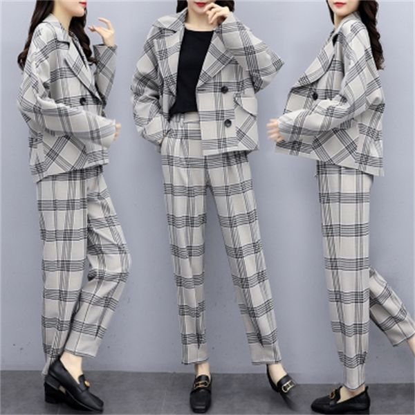 luxury chess piece double trousers breasted woman's toggle jacket femme deux pieces two sets of women's pants 2fee, White
luxury chess piece double trousers breasted woman's toggle jacket femme deux pieces two sets of women's pants 2fee, White