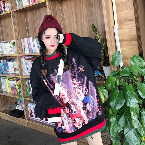 women's hoodies & sweatshirts women large size leisure printed long sleeve hooded womens pullover soft cotton korean style ladies cloth, Black
women's hoodies & sweatshirts women large size leisure printed long sleeve hooded womens pullover soft cotton korean style ladies cloth, Black