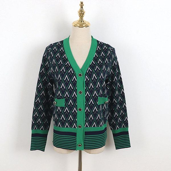 women's knits & tees vintage single-breasted v-neck cardigan women fall winter lxury design gold line diamond long-sleeved wool sweater, White
women's knits & tees vintage single-breasted v-neck cardigan women fall winter lxury design gold line diamond long-sleeved wool sweater, White