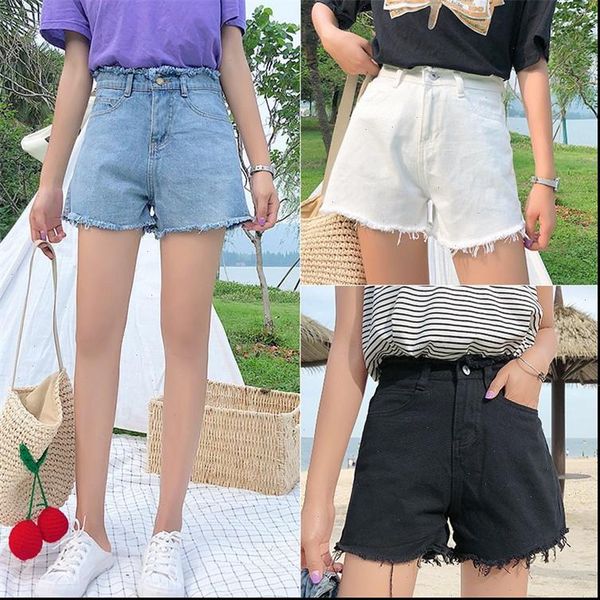 summer new ultra jeans women loose high waist raw edge tassel fashion short pants female high waist mini demin shorts, White;black
summer new ultra jeans women loose high waist raw edge tassel fashion short pants female high waist mini demin shorts, White;black