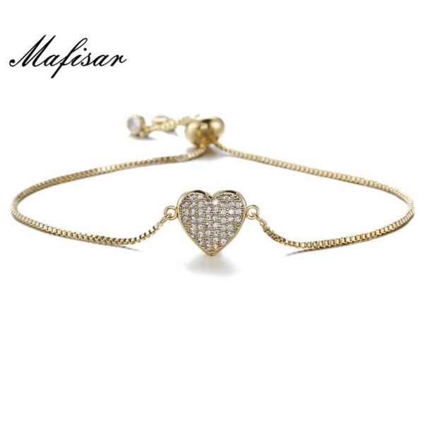 charm bracelets mafisar romantic cz stone paved love heart bracelet for women lovers adjustable copper chain bracelt lucky birthday gift, Golden;silver
charm bracelets mafisar romantic cz stone paved love heart bracelet for women lovers adjustable copper chain bracelt lucky birthday gift, Golden;silver
