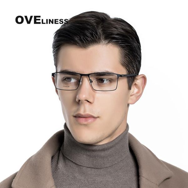 fashion sunglasses frames men's eyeglasses square optical glasses frame men myopia prescription titanium alloy half male eyewear, Black
fashion sunglasses frames men's eyeglasses square optical glasses frame men myopia prescription titanium alloy half male eyewear, Black