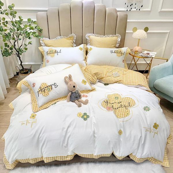 yellow flower frill bedding duvet cover 100% cotton double bed extra large bed girl bedding cover skirt pillowcase
yellow flower frill bedding duvet cover 100% cotton double bed extra large bed girl bedding cover skirt pillowcase