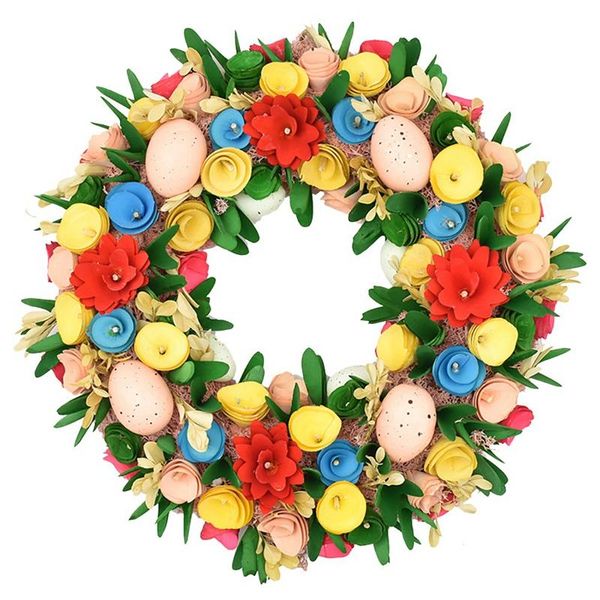 easter wreath, decorative seasonal wreath spring/summer, front door or indoor wall decor, artificial eggs & flowers
easter wreath, decorative seasonal wreath spring/summer, front door or indoor wall decor, artificial eggs & flowers
